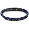 Frank 1967 7FB 0402 Bracelet Beads/Sony link steel oxide lapis lazuli 4 mm