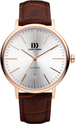 Danish Design IQ18Q1074 Watch steel-leather rose-coloured-brown 42 mm