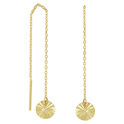 Pullthrough 4023114 Earrings Round Yellow gold Diamonded 70 mm