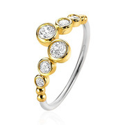 Zinzi ZIR2054Y Ring silver and gold colored with zirconia