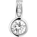 House collection Pendant Silver rhodium plated Zirconia 19.5 x 10.5 mm