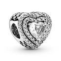 Pandora 799218C01 Charm Sparkling Leveled Hearts silver