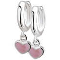 TFT Pop Earrings Heart Silver Shiny