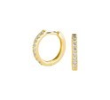 TFT Pop Earrings Diamond 0.10ct (2x0.05ct) G SI Yellow Gold Shiny