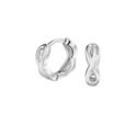 TFT Pop Earrings Infinity Silver Rhodium Plated Shiny