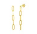 TFT Earrings Yellow Gold On Silver Shiny 39 mm x 4 mm