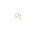 TFT Hoop Earrings Round Tube Yellow Gold On Silver Shiny 1.3 mm x 9 mm