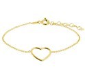 Home Collection Bracelet Gold Heart 1.3 mm 16 + 3 cm 1 Micron 19 cm