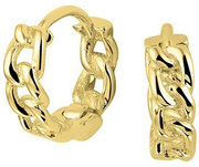TFT Pop Earrings Yellow Gold On Silver Shiny