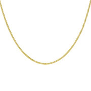 Necklace Yellow gold Gourmet 1.4 mm wide and 50 cm long