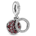Pandora Colors 799186C03 Hanging charm Sparkling Red Disc silver