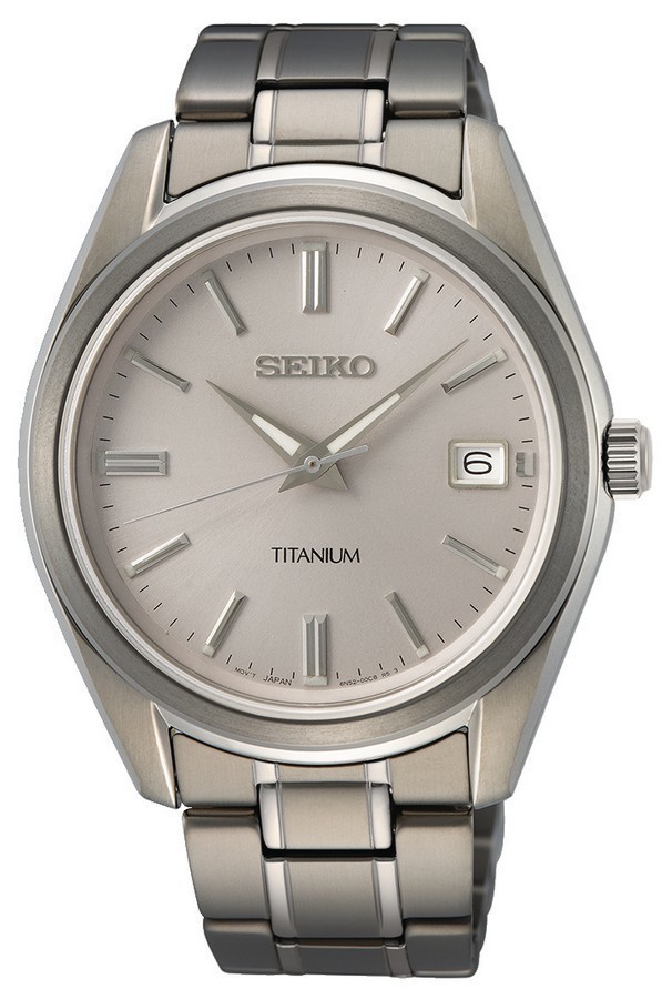 Seiko SUR369P1 men's watch Titanium, sapphire glass  mm