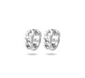 TFT poppy earrings link motif silver rhodium plated