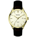 Prisma Gents Watch P.2005 Leather Strap Gold