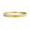 CO88 Collection 8CB 90694 Steel Bracelet Ladies - Bangle - Zirconia - 58x49mm - Gold colored
