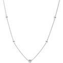 Fossil JFS00453040 Necklace silver-zirconia silver-coloured-white 40-45 cm