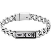Diesel DX1243040 Bracelet Steel steel silver-black 18.5 cm