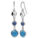 Zinzi ZIO2110 Earrings silver-coloured stone blue-cobalt 50 mm