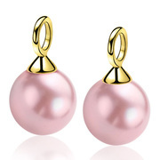 Zinzi ZICH266RG Earring charms Pearl silver gold-pink 10 mm (without earrings)
