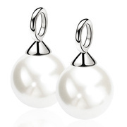 Zinzi ZICH305W Earring charms Pearl silver white 12 mm (without earrings)