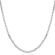 Zinzi ZIC1993 Necklace Paperclip-Baguette silver-zirconia 40-45 cm