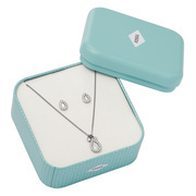 Fossil JF03765040 Giftset Necklace + Ear studs Classics steel-mother-of-pearl silver-coloured-white