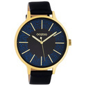 OOZOO C10568 Watch Timepieces steel-leather dark blue-gold colored 44 mm