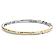 TI SENTO-Milano 2955ZY Bracelet Bangle silver-zirconia gold-coloured-white 4 mm 60 mm
