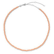 TI SENTO-Milano 3916CP Necklace Beads silver coral pink 4 mm 38-48 cm