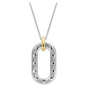 TI SENTO-Milano 3964ZY Necklace oval silver-zirconia silver-and gold-coloured 38-48 cm