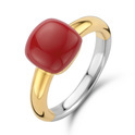 TI SENTO-Milano 12187CR Ring Cobochon silver gold-coloured coral red