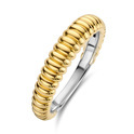 TI SENTO-Milano 12218SY Ring Ribbed silver gold-coloured