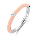 TI SENTO-Milano 12225CP Ring silver-color stone-zirconia coral pink-white