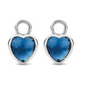TI SENTO-Milano 9231DB Ear charms Heart silver-synthetic crystal blue 10 x 15 mm