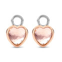 TI SENTO-Milano 9231NU Ear charms Heart silver-synthetic crystal rose-pink 10 x 15 mm