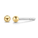 TI SENTO-Milano 7841SY Earrings Round silver gold colored 3 mm