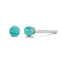 TI SENTO-Milano 7841TQ Earrings Round silver colored stone turquoise 3 mm