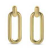 TI SENTO-Milano 7847SY Earrings Oval link silver gold colored 7 x 20 mm