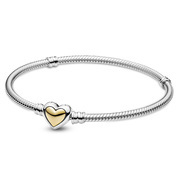 Pandora Moments 599380C00 Bracelet Domed Golden Heart silver-gold