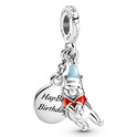 Pandora Disney 799385C01 Hanging charm Winnie the Pooh Birthday silver enamel