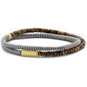 Frank 1967 7FB-0497 Bracelet Wrap-Beads steel-tiger eye-hematite gold-coloured-brown 21 cm