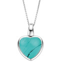 TI SENTO-Milano 6800TQ Necklace Heart silver-colored stone turquoise 25 x 16 mm