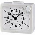 Seiko QHE120W Alarm clock plastic white 8 x 9 cm