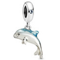 Pandora 798947C01 Hanging charm Shimmering Dolphin silver-enamel silver-coloured-blue-green