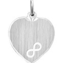 House collection Engraving heart Infinity Poli/mat Diamondd