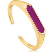Ania Haie AH R028-02G-R Ring Bright Future silver-enamel gold-coloured-red one-size