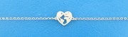 House collection Bracelet Silver Heart 1.8 mm 16 + 3 cm