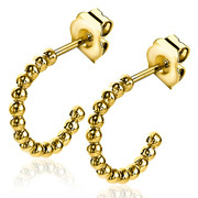 Zinzi ZIO2176G Earrings Balls silver gold colored 11 mm