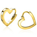 Zinzi ZIO2195G Earrings Heart silver gold colored 18 mm