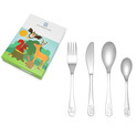Children's cutlery silver plated lacquered 4 pieces Forest animals 6829030